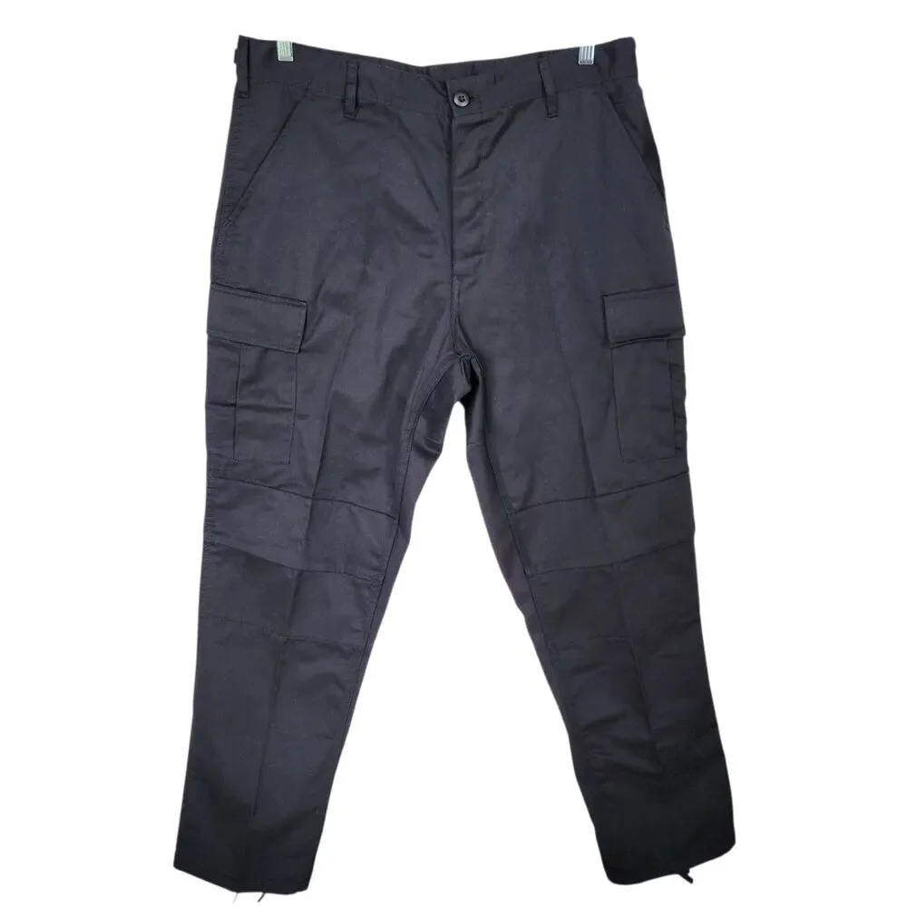 Rothco BDU Tactical Cargo Pants Mens Large Regular Black NWT Mil-Spec Combat